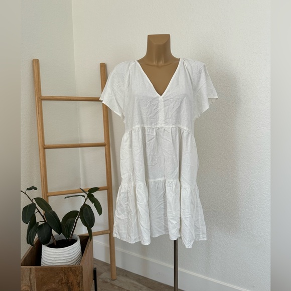 NWT Women's Flutter Short Sleeve Mini Skater
Dress - Universal Thread white XL - Picture 4 of 4